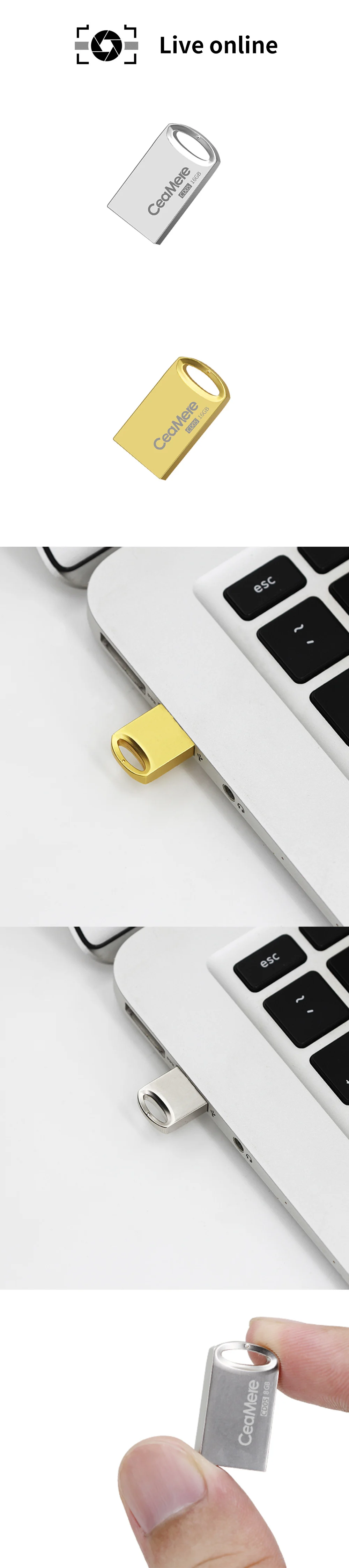 Ceamere CD05 USB флеш-накопитель 4 ГБ/8 ГБ/16 ГБ/32 ГБ/64 ГБ флеш-накопитель Флешка USB 2,0 флеш-накопитель карта памяти USB диск 1 Гб