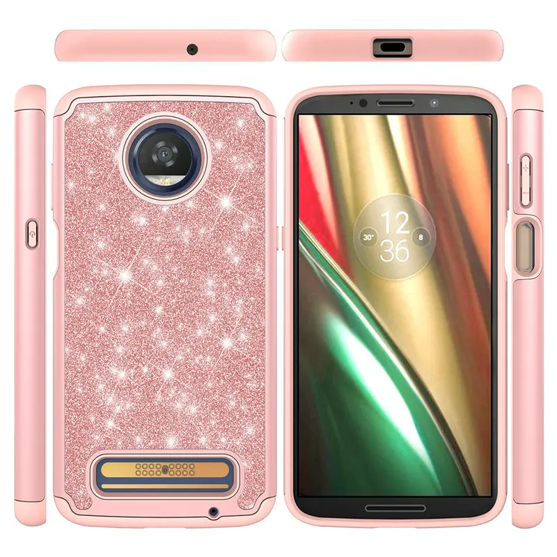 Шикарный Роскошный розовый чехол 6 01 дюйма для Motorola Moto Z3 Play силиконовая сумка