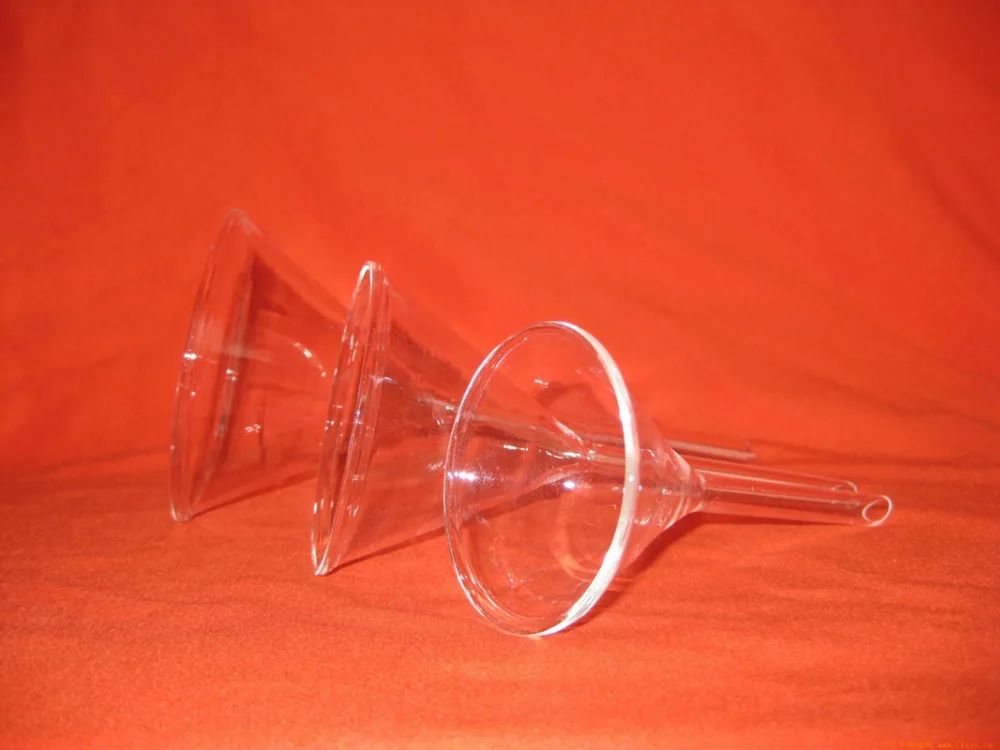 

75mm funnel lab short stem thick glass each bid for 1pc