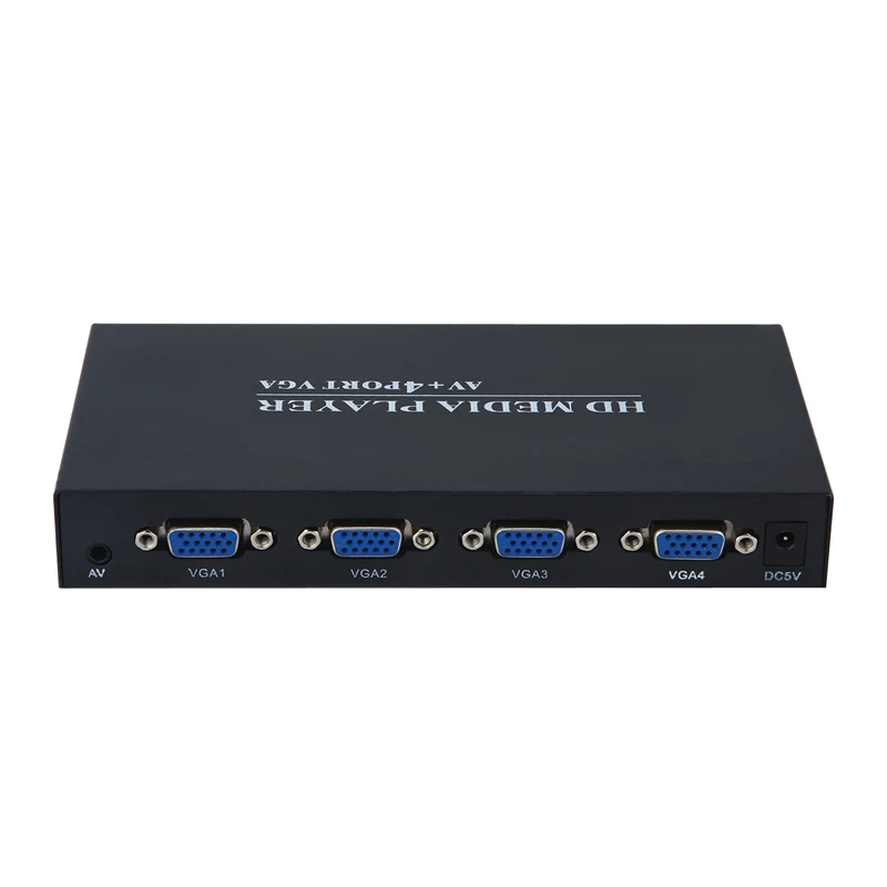 JEDX MP027 1080p Full HD ультра портативный цифровой медиаплеер с 4 портами VGA CVBS для USB