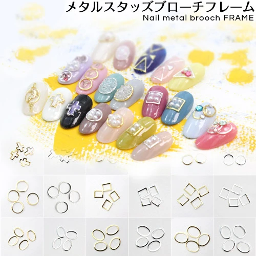 100 шт. новейшие заклепки/шпильки для дизайна ногтей Золотой и Серебряный 3D сплав