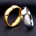 JUCHAO модные ювелирные изделия простые глянцевые зеркальные титановые стальные кольца парные кольца для женщин мужчин