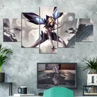 Игровой плакат Лига Легенд Kaisa IG, наклейка на стену, украшение для дома, настенная живопись, картина на стену лол, работа с бородавками, 5 шт.