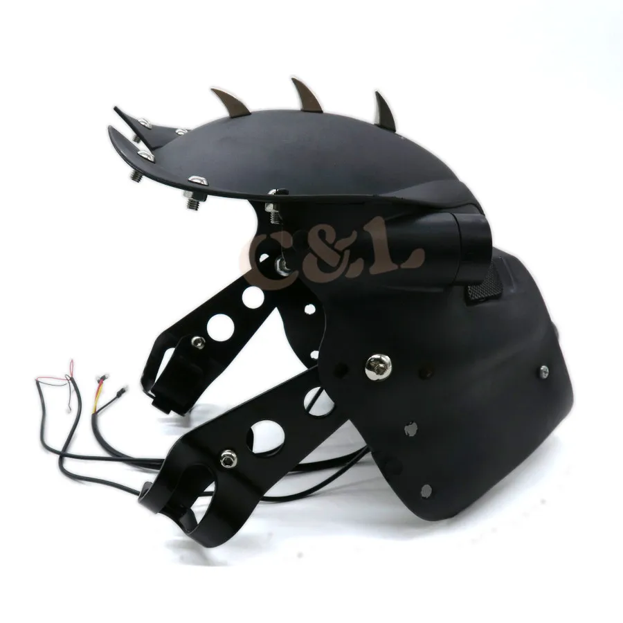 Черная светодиодная фара ZORBYZ для мотоцикла с креплением на кронштейн Honda Yamaha Kawasaki