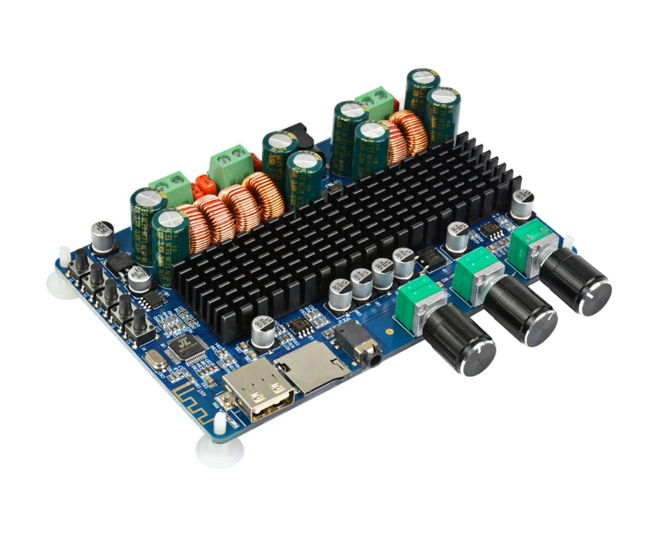 

100W DC12~26V Amplifiers Audio Board Amplificador Bluetooth USB TF Decoding 2.1 Channel Digital Amplifier Board