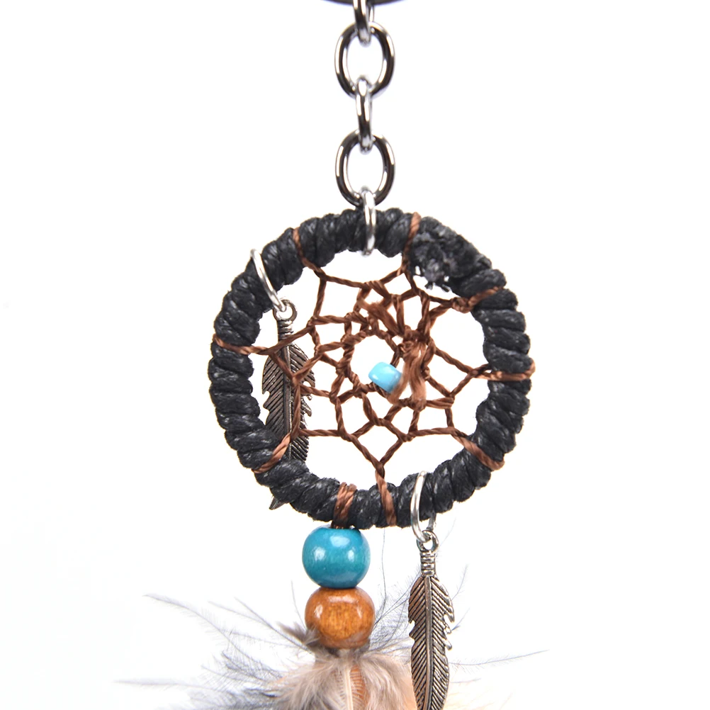 Природный дар проверки Dream Catcher Чистая с Бусины перьями стене висит украшение