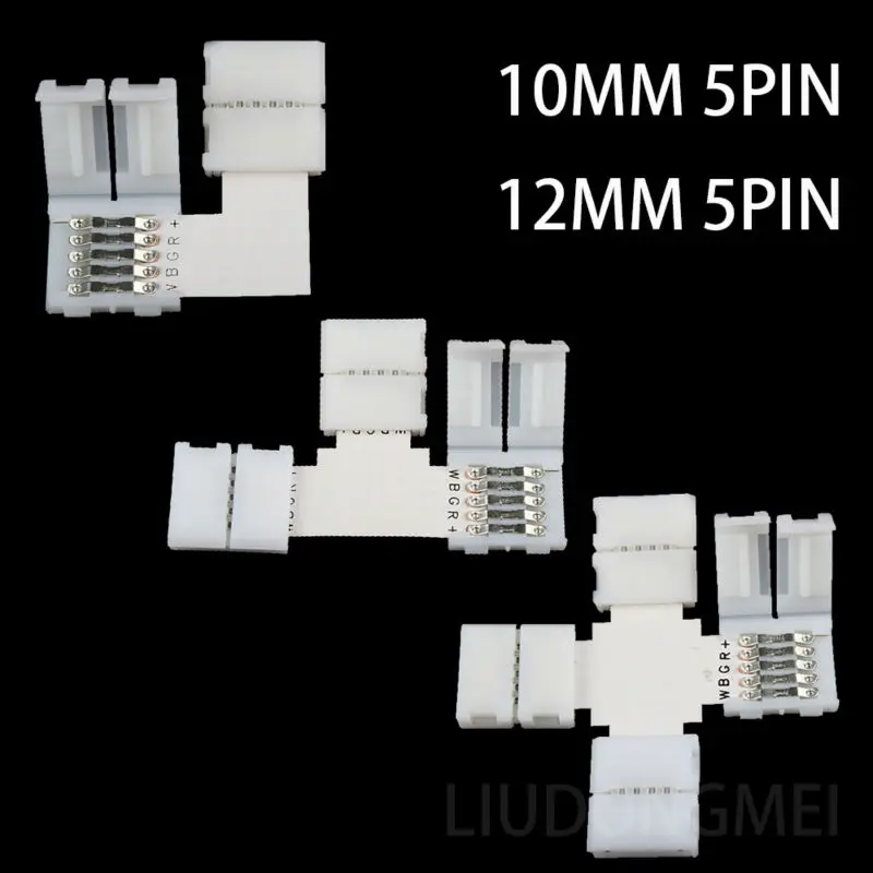 5pin Светодиодные ленты клип 5 pin RGBW/RGBWW Разъем для 10 мм или 12 ширина 5050 RGB + W WW