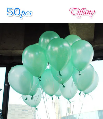 50pcs Tiffany 50 шт. воздушные шары на день рождения 10 Дюймов 1,5 г латексные украшения для свадебной вечеринки для взрослых/детей Детские воздушные шары на день рождения - Цвет: 50pcs Tiffany