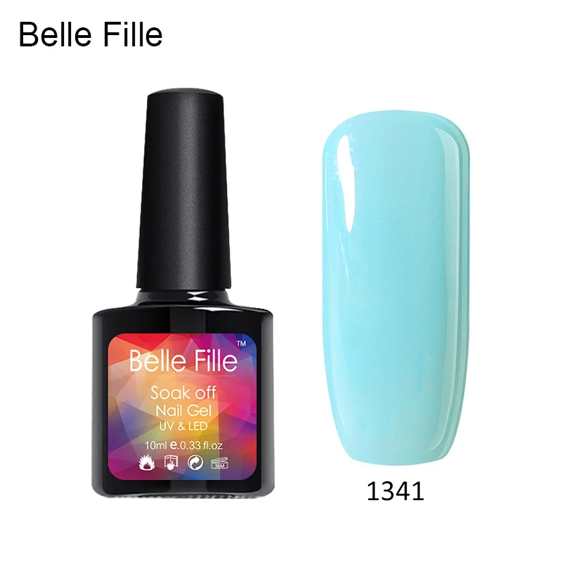 Гель лак для ногтей Belle Fille телесного цвета яркий маникюрный УФ впитывающий ногти