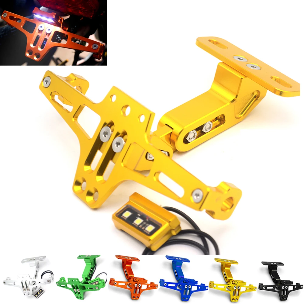 

Motorcycle Adjustable Angle license plate frame equipped steering lamp license plate for Yamaha TMAX530 TMAX 500 YBR 125 XMAX400