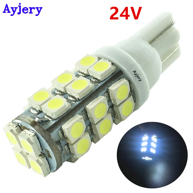 AYJERY 24 В 10 шт. T10 Led 1210 28 SMD 194 168 W5W светодиодный светильник пы габарисветильник огни