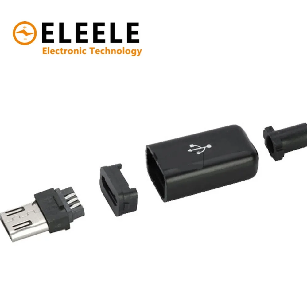 5 шт. IMC Горячее предложение Тип A входящий штекер USB 4 Pin разъем с черной Пластик