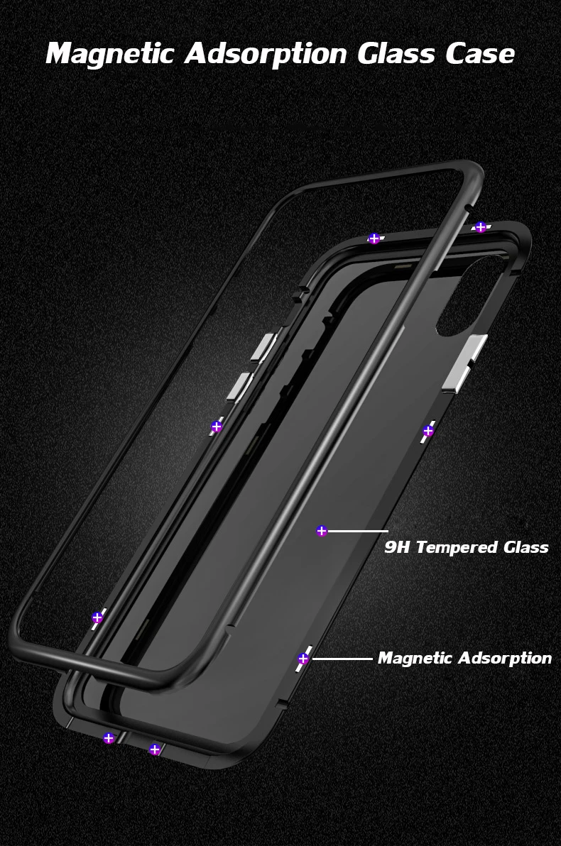 360 Полный Магнитный чехол для Samsung Galaxy S9 S8 plus S7 Edge Алюминиевый металлический