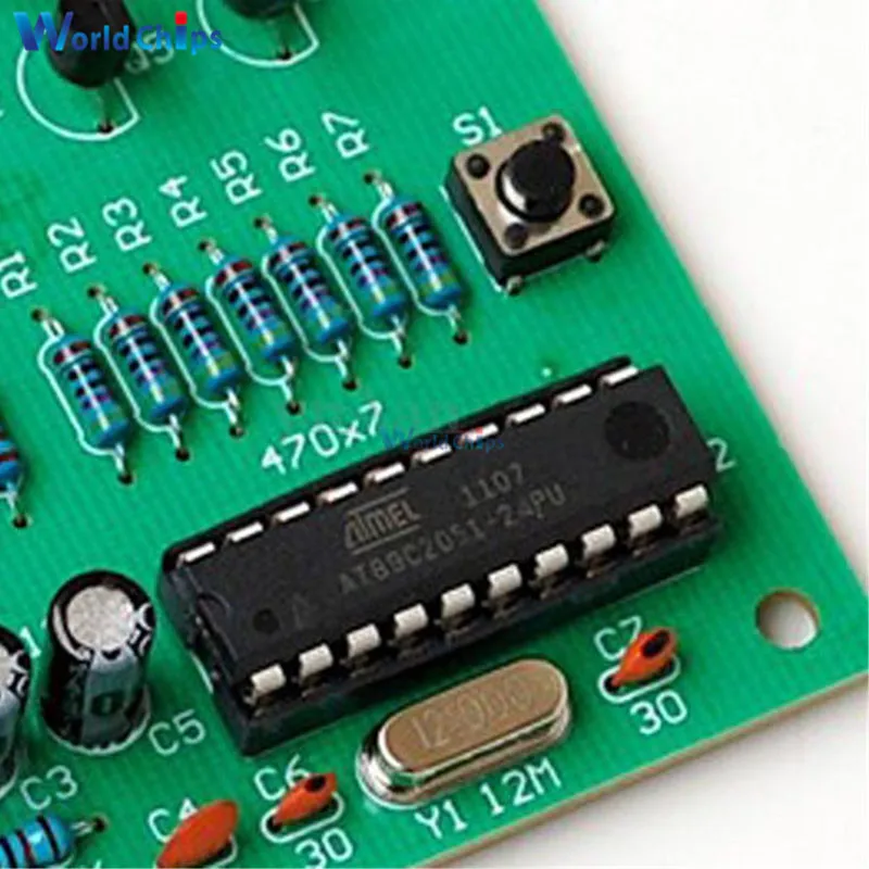 Модуль набора DIY 9 В 12 в AT89C2051 6 цифровой трубчатый светодиодный модуль детали