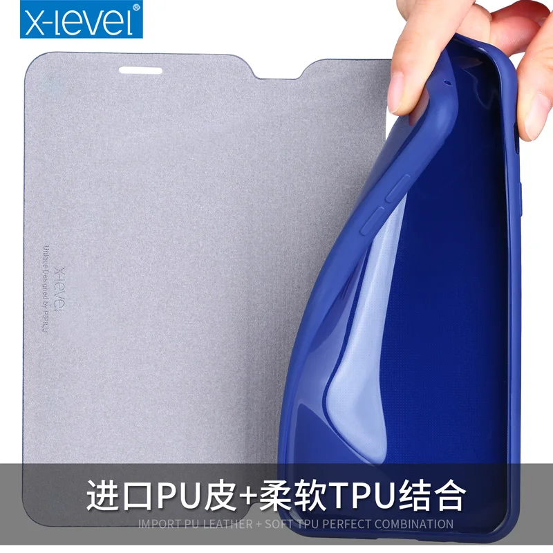 Флип чехол X Level кожаный для Samsung Galaxy A70 A50 A40 J6 J8 A6 A8 2018 S10 S20 Plus e Note 20 10 9 8 A51 A71|Бамперы| |