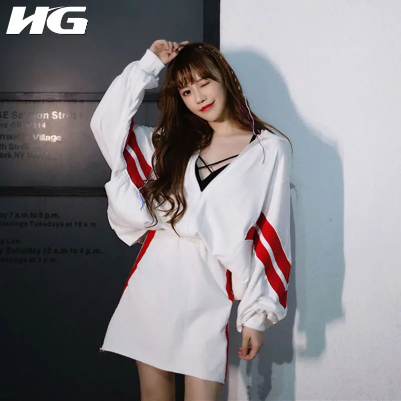 [HG] 2019 корейский Спортивный Повседневный костюм водолазка длинный рукав