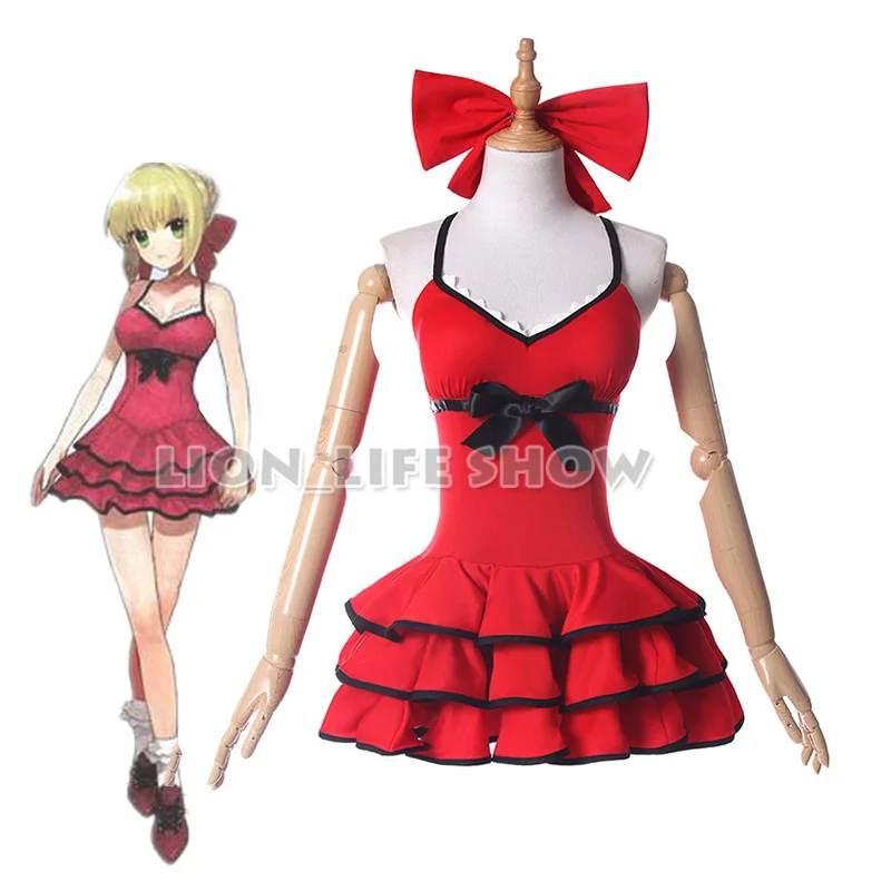 FGO Fate/Grand Order Saber Nero Купальник Цельный купальник Косплей Костюм|cosplay costume|nero cosplay