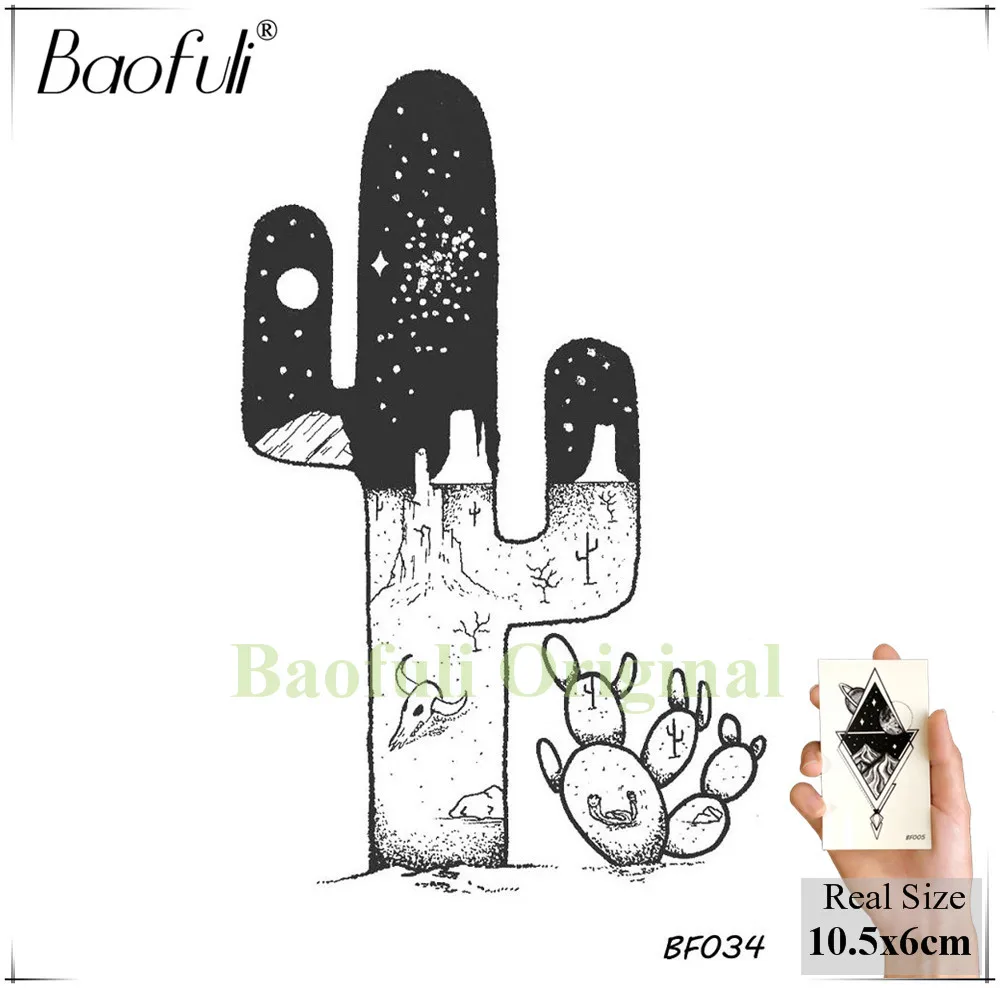 BAOFULI реалистичные лесные лося Moose Antlers Временные татуировки стикер галактика