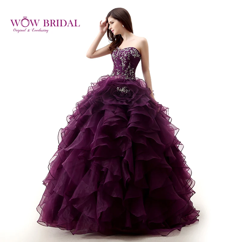 Wowbridal элегантное фиолетовое платье Кинсеаньера 2021 милое вечернее без бретелек с