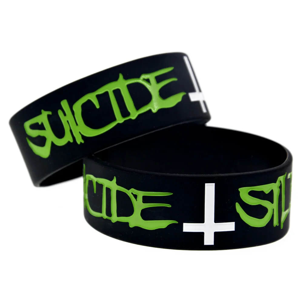 1 шт. Suicide Silence &quotсиликоновый браслет ширина дюйм широкий в рекламных целях!