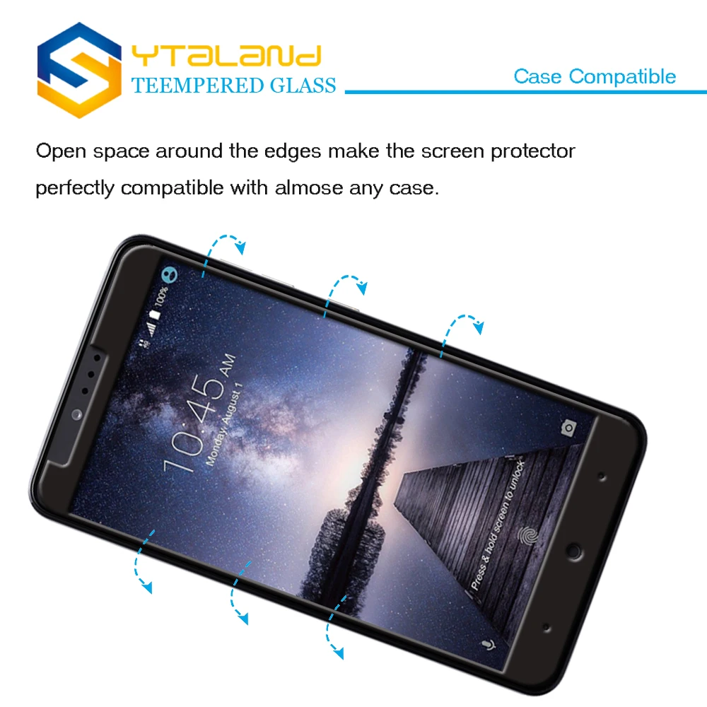 Ytaland 2.5D 0 3 мм 9H + Полное покрытие Премиум Закаленное стекло для ZTE Z983 Защитная