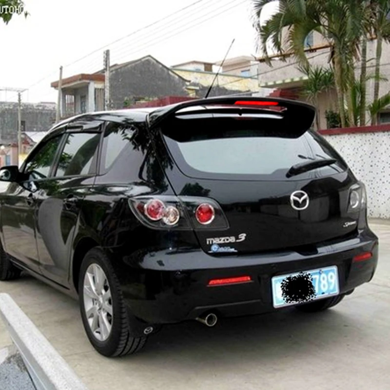Высокое качество ABS Спойлер для Mazda 3 M3 хэтчбек 2006 до 2013 заднее крыло