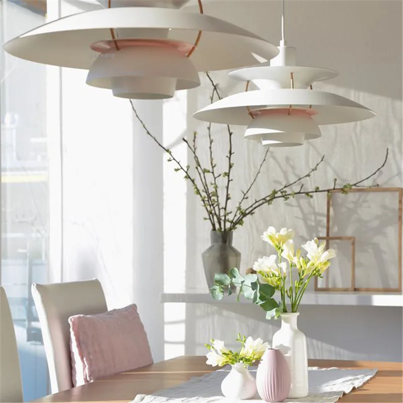 Современный скандинавский алюминиевый подвесной светильник s Подвесная лампа
