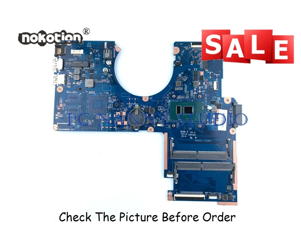 PCNANNY 901574 601 001 для HP Pavilion 15 AU материнская плата ноутбука с i5 7200U DAG34AMB6D0