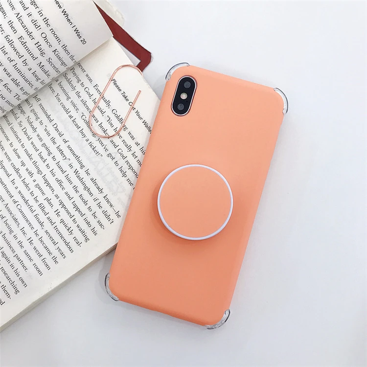 Карамельные Матовые чехлы для iphone XS Max XR X чехол для телефона для iphone 11pro 6 8 Plus милые пары задняя крышка со складным кольцом