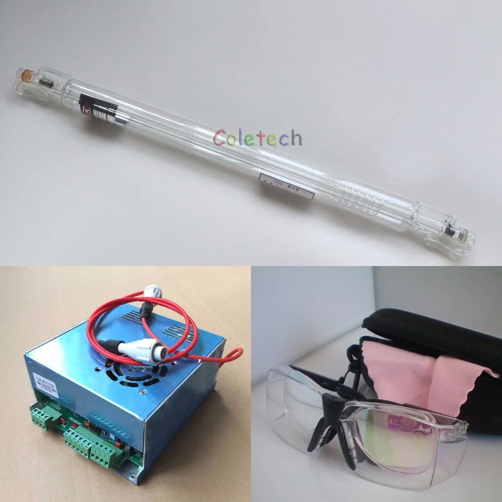 

40W CO2 Laser Tube 80cm + Power Supply Engraver Cutter + HV Line+ Goggles G
