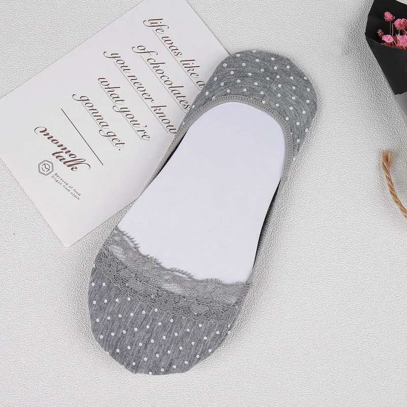 [WPLOIKJD]1 Pair Anti Slip Summer Candy Color Fashion Ultrathin Ship Socks Breathable Silicone Silk Stealth Lace Women | Женская одежда