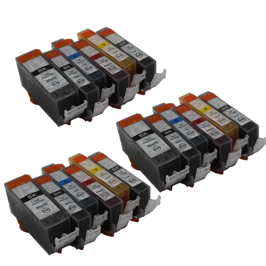 

6 color PGI-125 BK CLI 126 BK C M Y GYcompatible ink cartridge For canon PIXMA MG6110 MG6210 printers