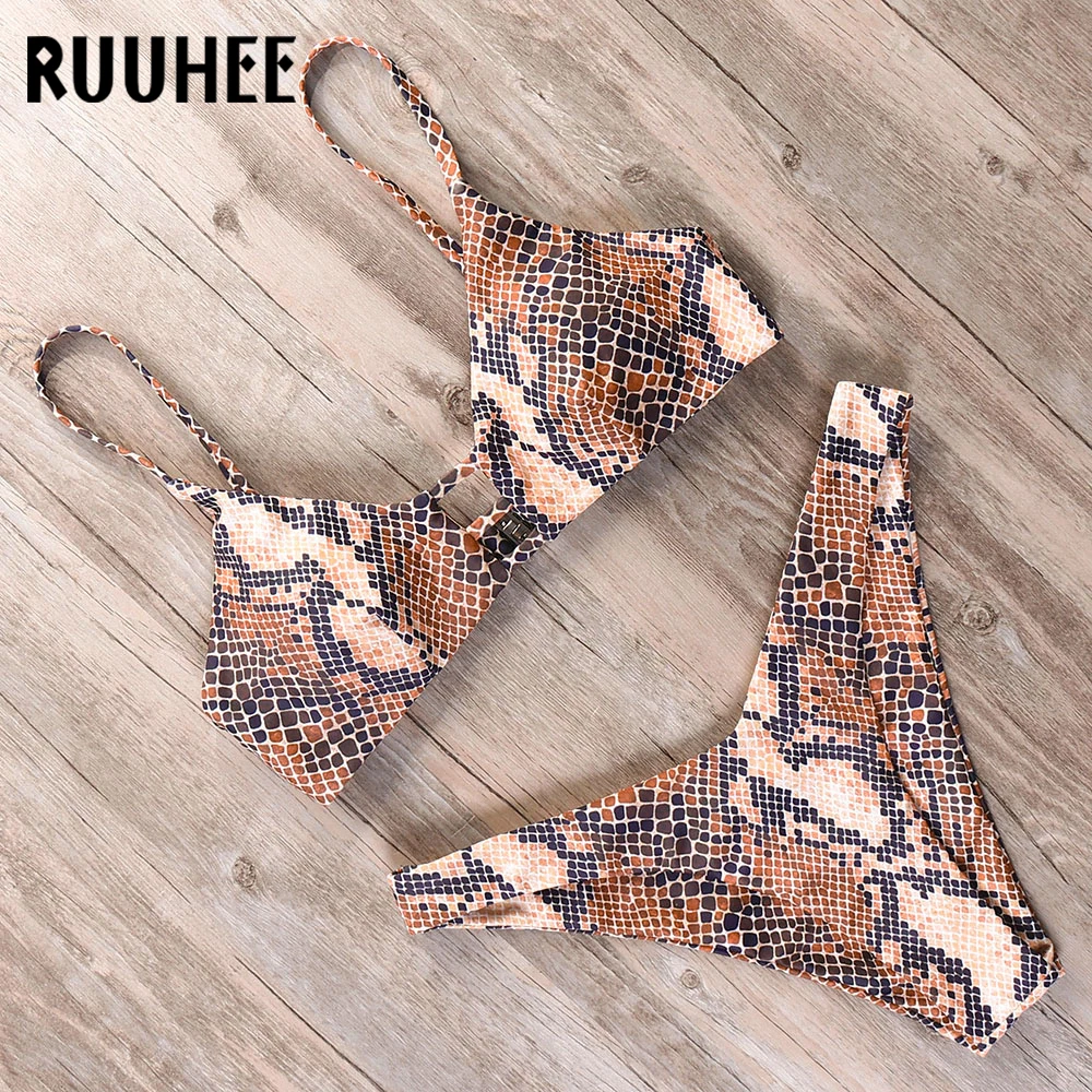 

RUUHEE бикини 2019 купальник для женщин купальник Бразильский бикини набор с мраморным принтом купальный костюм пуш-ап низкая талия летняя пляж...
