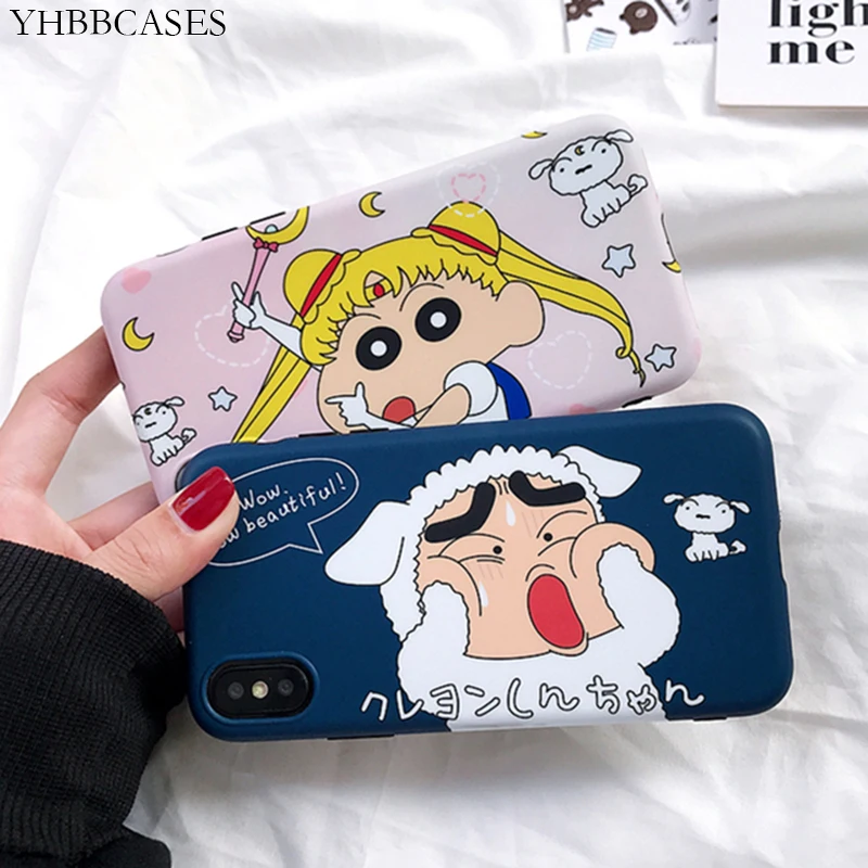 Чехлы YHBBCASES Spoof с японским мультяшным рисунком чехлы для телефонов iPhone 7 8 Plus Xs Max