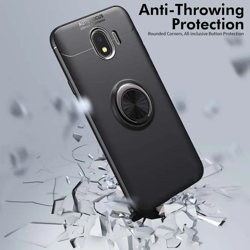 Tsimak для samsung Galaxy J4 2018 силиконовый чехол автомобильный Магнитный палец кольцо