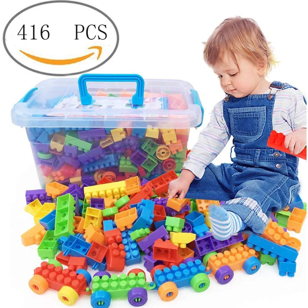 Детские строительные блоки DIY игрушки 416 шт. Ранние развивающие детские много