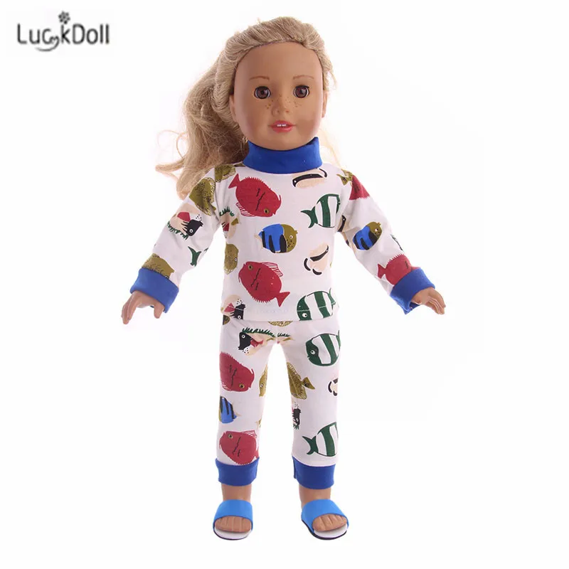 LUCKDOLL летняя модная игрушка в виде костюма подходит для 18-дюймовых американских