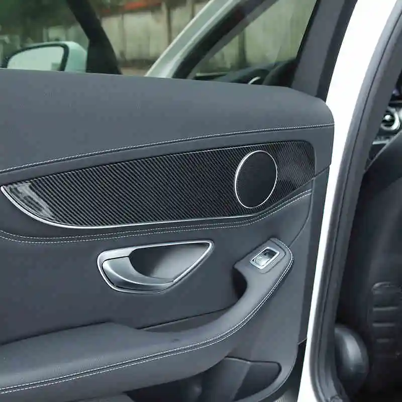 Для Mercedes Benz C class W205 2015-18 карбоновое волокно стиль двери автомобиля панель Крышка