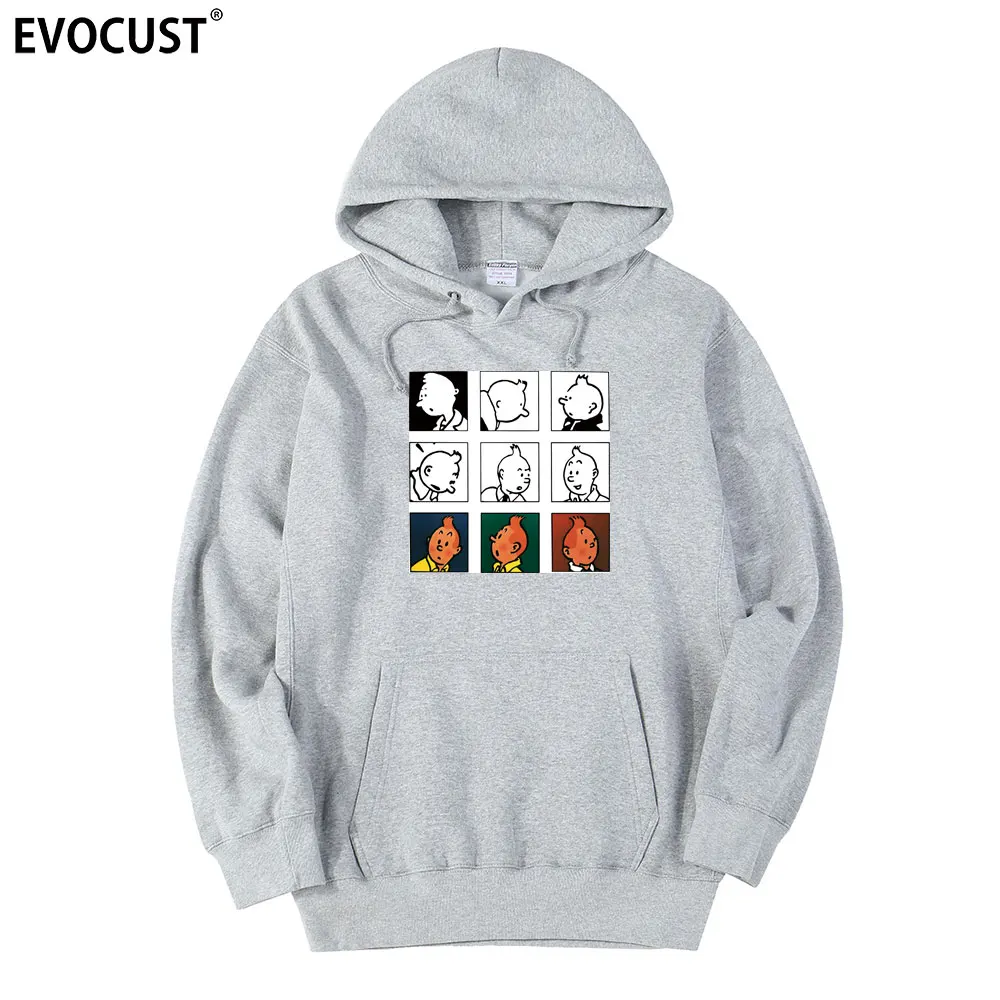 

Tintin adventure Space classic animation men Hoodies Sweatshirts women unisex Combed Cotton