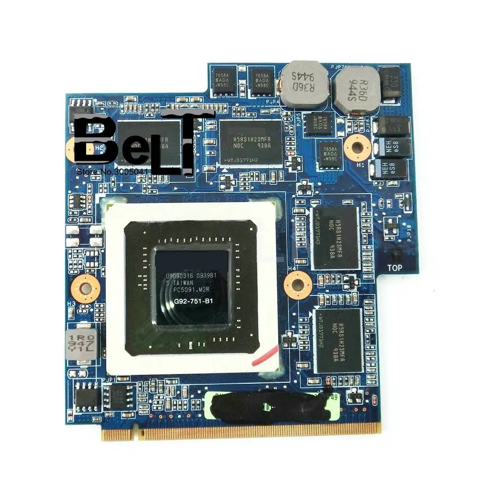 GTX260M GTX 260M G92 751 B1 DDR3 1 ГБ REV 2 VGA Видео карта для ASUS G50V G50VT G51V G60V G60VX ноутбук|Материнские