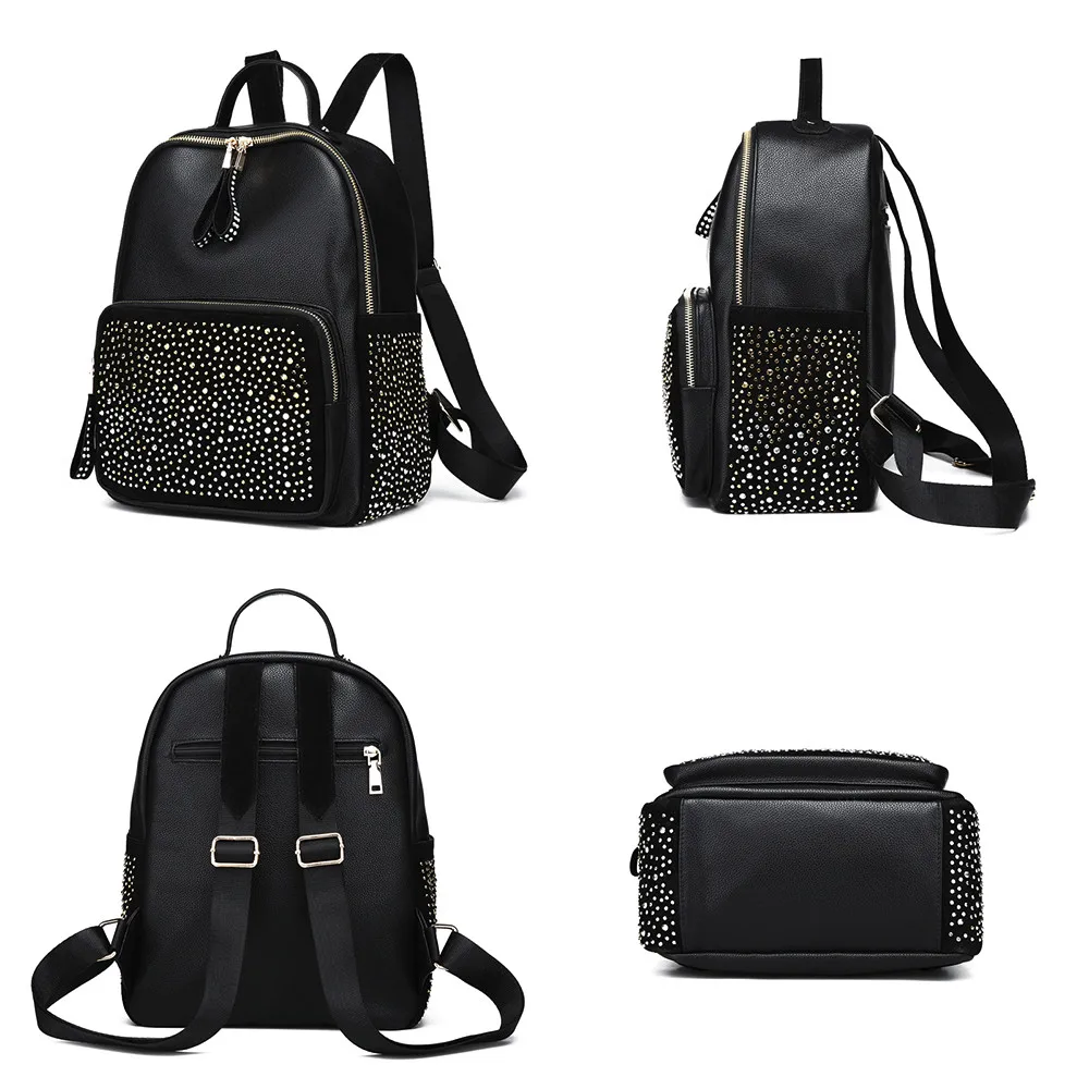 Модные женские рюкзаки из искусственной кожи для девочек школьная сумка