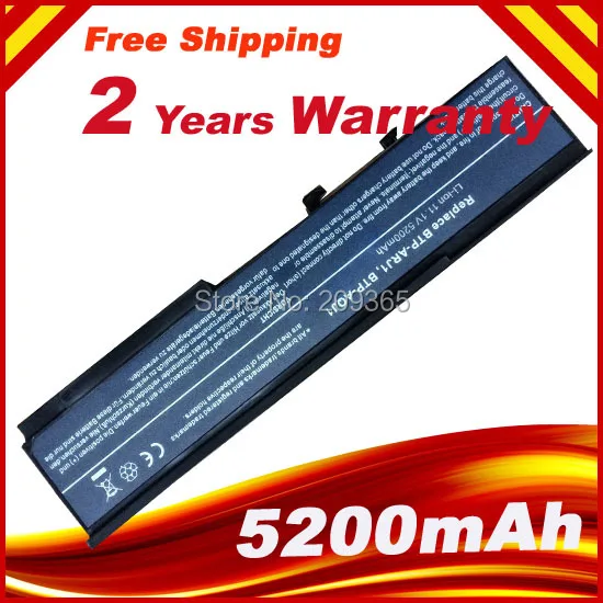 Аккумулятор для ноутбука ACER TravelMate 5200 6231 6252 6291 6292 6293 6452 6492 6493 6593 4330 4530|battery for acer|laptop