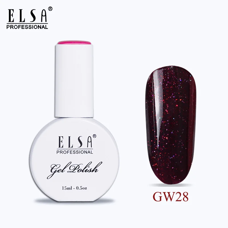GW28 Elsa 15 мл Гель-лак для ногтей для маникюра Полупостоянный Vernis верхнее покрытие УФ светодиодный Гель-лак замачиваемый для ногтей художественный Гель-лак для ногтей - Цвет: GW28