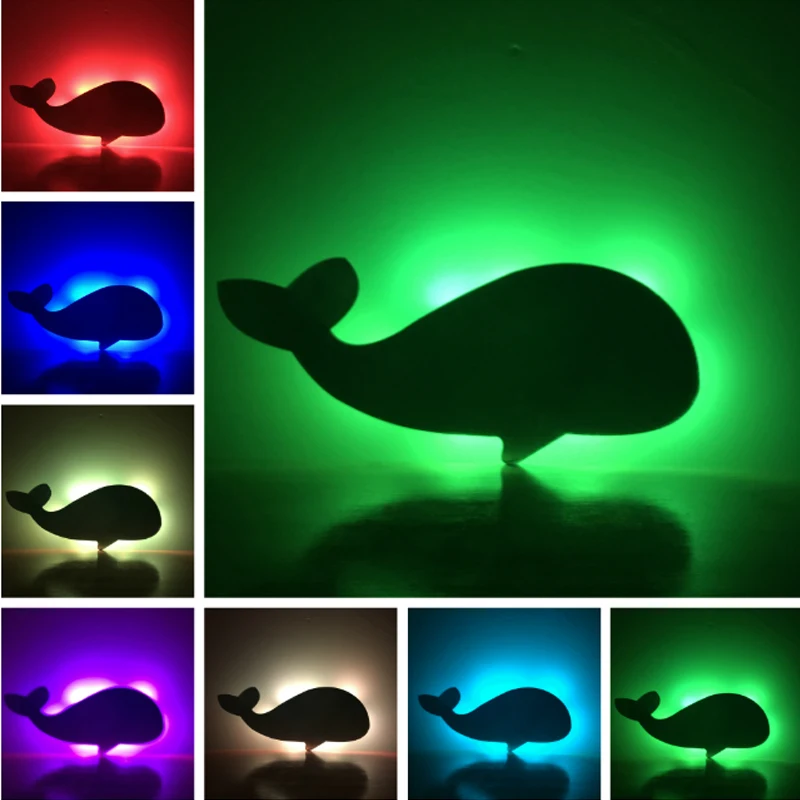 Amroe LED RGB Ночной светильник для детей 7 цветов меняющий собачий патруль Новый