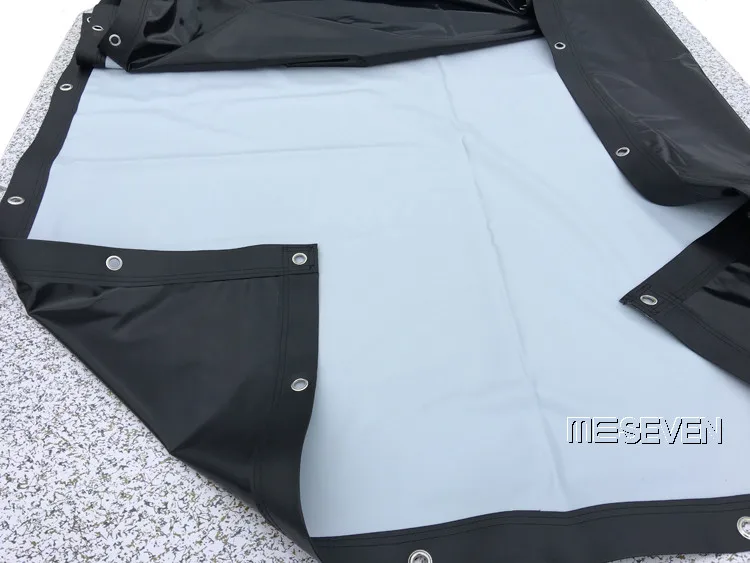 Портативный ПВХ мягкий серый и черный Передний экран для проектора с занавесом 72