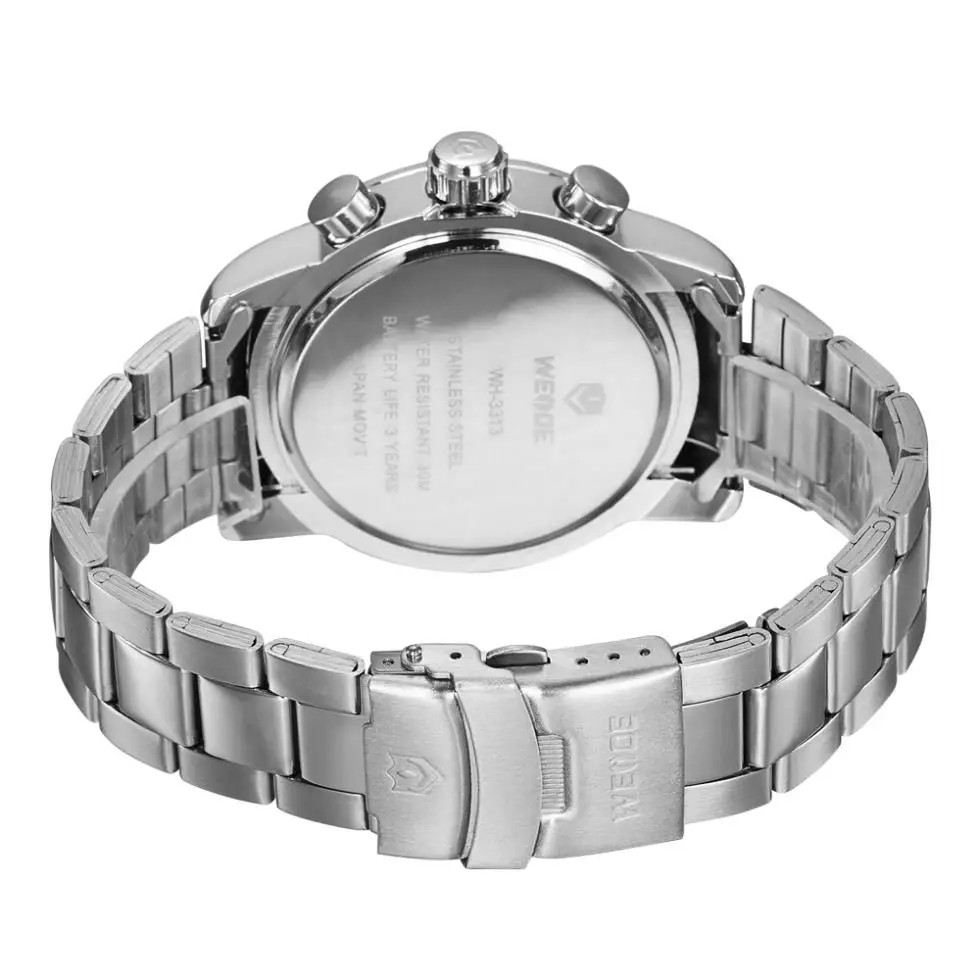Weide dive quartz men full steel watch relogios brand luxury sports watches wristwatches relogio reloj|watch stand|watch tv on your computer