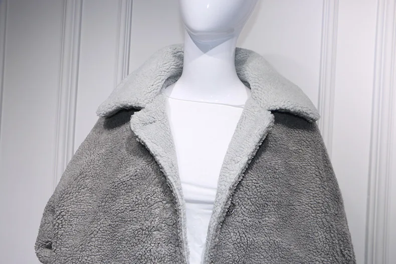 Теплые Oversize Мех Ягненка Пальто Для женщин 2018 осень зима Свободные толстый хлопок