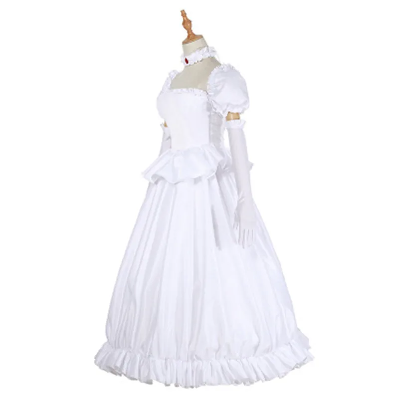 Тепло игры супер Мэри братья косплэй костюм Boosette белее вечернее платье с