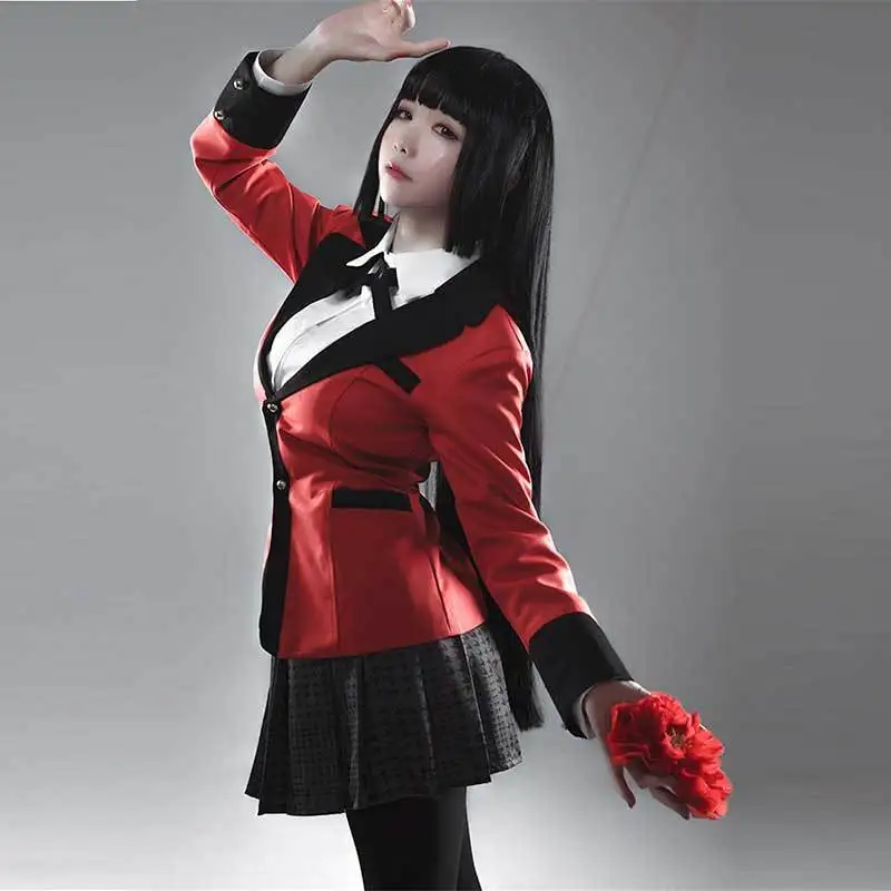 Kakeguurui Yumeko Jabami японский костюм для косплея Высокая Школьная форма Хэллоуин