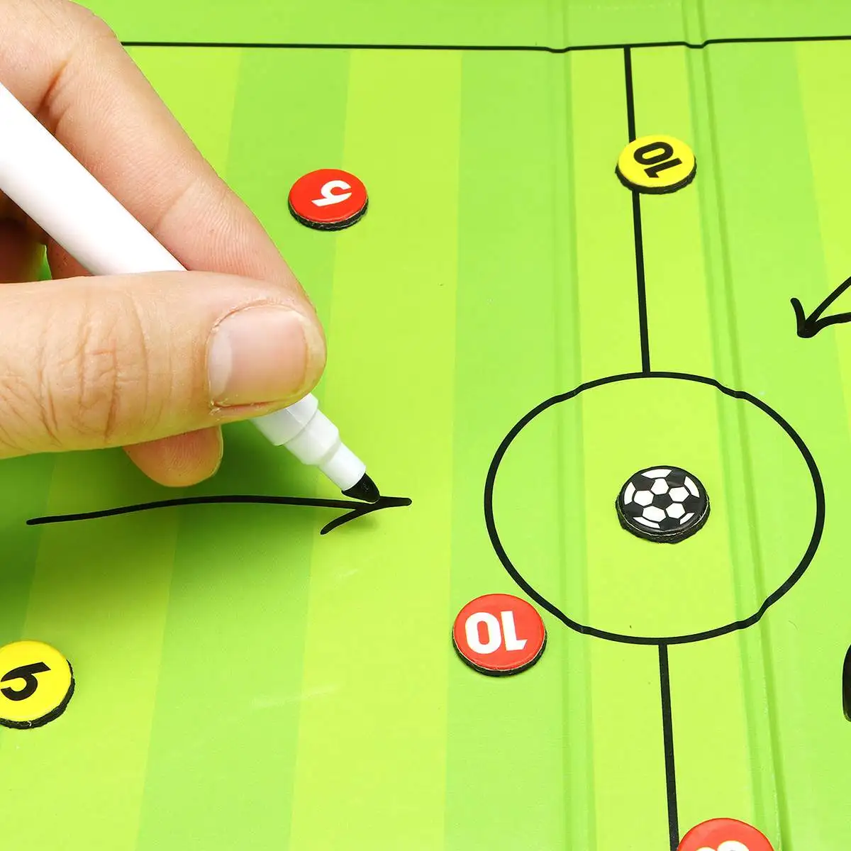 Портативная кожаная Магнитная Складная футбольная тактическая доска